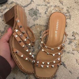 Madden Girl Tan Studded Women's Sandals